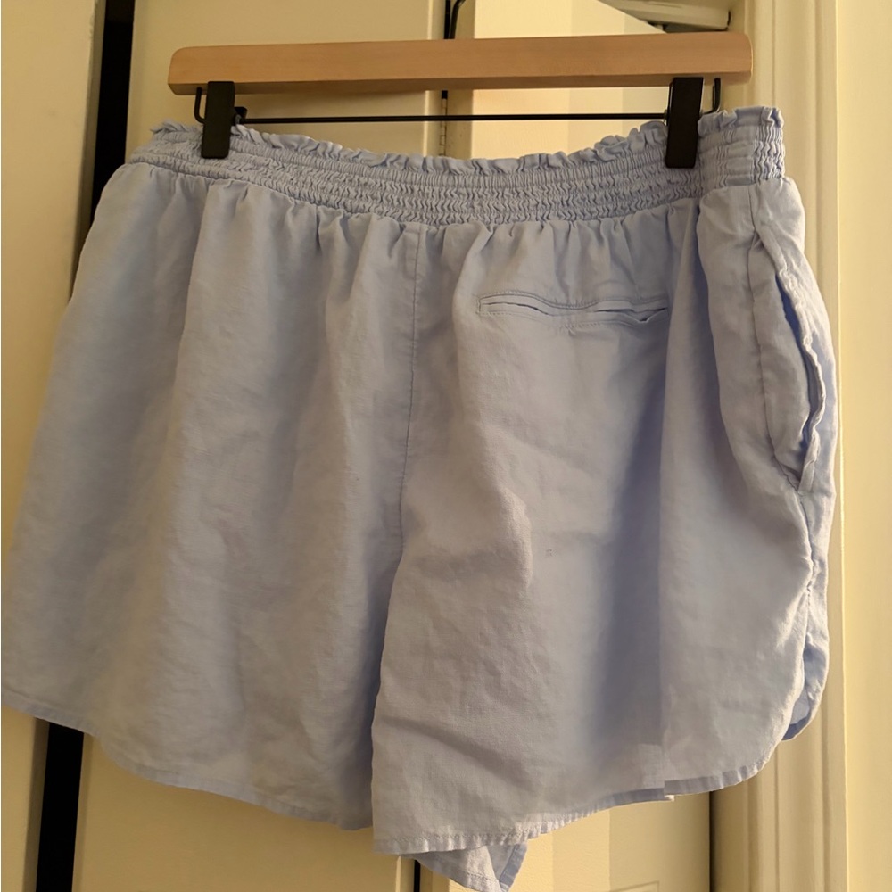 Aerie XL Light Blue Linen Shorts - Picture 3 of 6